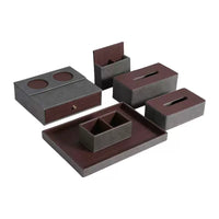 Hotel Guest Room Organizer Tray with Tissue Box and Remote Control Holder