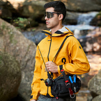 Multi-functional Fishing Lure Bag Chest Waist Shoulder Crossbody Rod Tackle Pack
