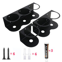 Wall-Mounted Spray Bottle Holder Heavy-Duty Metal Storage Rack for Garage & Workshop