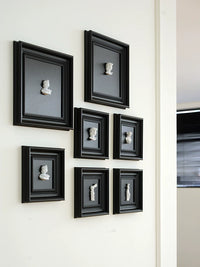 Mid-Century Relief Sculpture Wall Art with French Plaster Frame