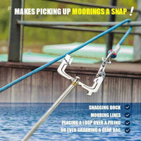 Telescopic Boat Dock Hook Threader for Mooring and Docking Aid