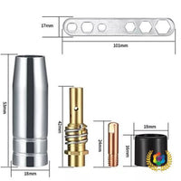 1K MIG Welding Torch Consumables Kit - Contact Tips, Nozzle, Connecting Rod