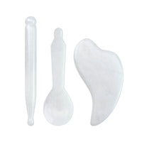 Natural Jade Gua Sha Board Acupressure Pen Facial Scraping Spoon Massage Tool