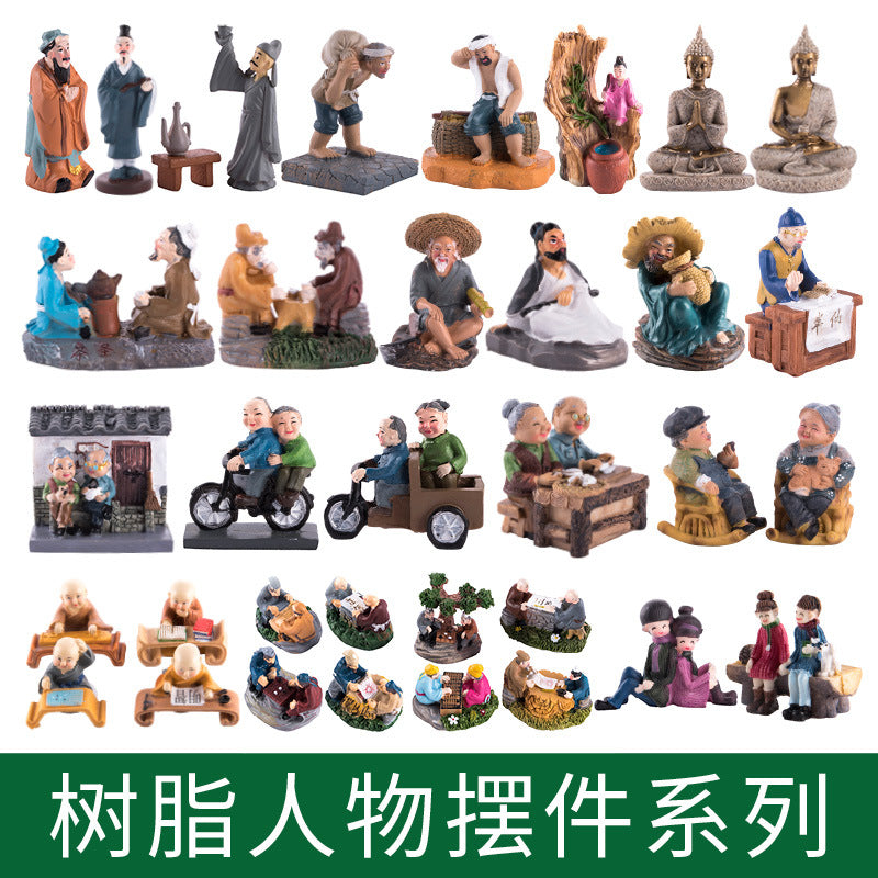 Miniature Resin Figurines for Aquarium, Terrarium, and Bonsai Decor