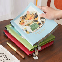 Cartoon Illustration Notebook, Thickened Lined Soft Cover Journal