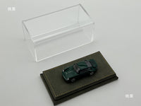 1:64 Scale Diecast Car Model Display Case with Clear Acrylic Dust Cover and Leather Base