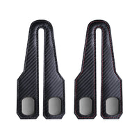 Car Seat Headrest Hooks Carbon Fiber Texture Backseat Organizer Hanger for Purses Bags Groceries