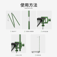Portable Folding Camping Lantern Stand Aluminum Alloy 3-Fold Light Pole for Outdoor Table Lighting