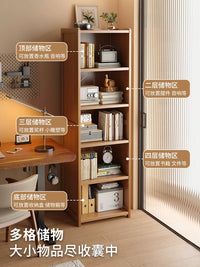 Freestanding Corner Bookshelf Narrow Storage Cabinet for Living Room