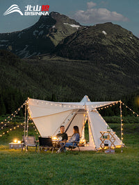 Northland Automatic Pop-Up Cotton Canvas Pyramid Tent for Outdoor Camping, Waterproof & Sun Protection