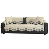 Summer Ice Silk Sofa Mat Non-slip Breathable Cooling Pad for Leather Sofas