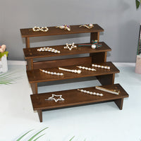Solid Wood Tiered Display Stand for Bracelets and Hairpins