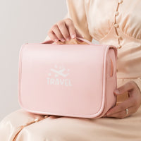 Large Capacity PU Waterproof Travel Toiletry Bag with Hanging Hook