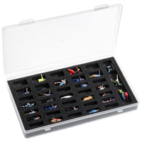 1:64 Scale Model Figure Display Case with Dustproof Cover and Sponge Insert