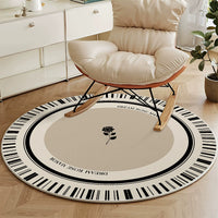 Round Area Rug for Bedroom, Living Room, Office Chair, Sofa, and Study - Non-Slip Floor Mat