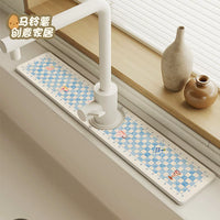 Diatomaceous Earth Faucet Absorbent Mat for Kitchen and Bathroom Sinks