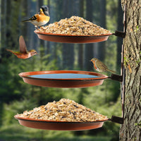 Outdoor Hanging Bird Feeder and Bath Tray Set with Stand