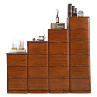 Solid Wood Drawer Storage Cabinet Narrow Gap Bedside Chest for Bedroom, 50cm Wide Deep Home Organizer