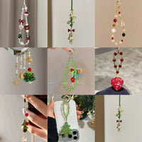 Christmas Tree Snowflake Phone Bag Charm Vintage Festive Accessory