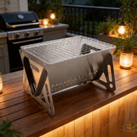 Stainless Steel Portable Folding BBQ Grill for Outdoor Camping Picnic