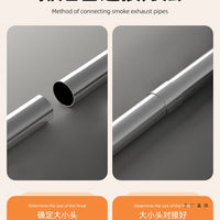 Stainless Steel Chimney Pipe Kit for Wood Stoves and Heaters, Exhaust Vent Flue