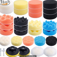 3-Inch Car Polishing Sponge and Wool Pad Kit for Drill