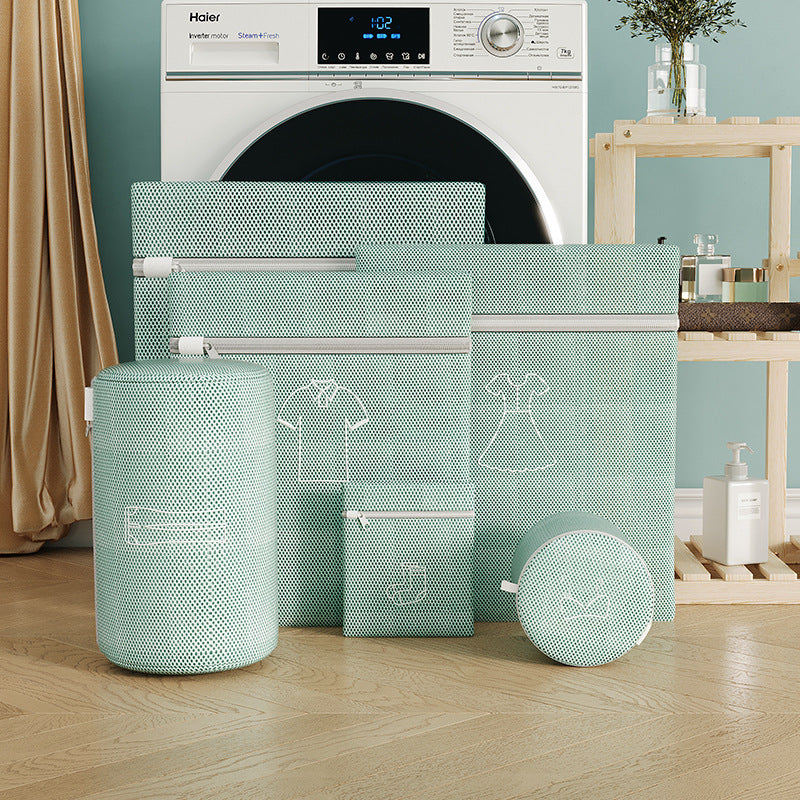 Embroidered Thick Double-Layer Laundry Bag for Delicates