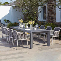 Nordic Outdoor Rattan Dining Set for Villa Garden Balcony