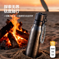 Pure Titanium Sports Water Bottle Large Capacity Cycling Hiking Camping Running Insulated Cup