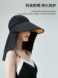 UVBANANA Women's UV Protection Sun Visor Hat with Wide Brim and Detachable Face Mask