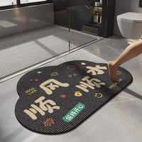 Diatomaceous Earth Bathroom Mat, Super Absorbent Non-Slip Bath Rug for Toilet and Shower