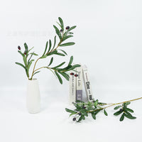 Artificial Olive Leaf Branch for Floral Arrangements and Home Decor
