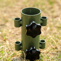 Adjustable Tent Pole Holder Ground Anchor for Camping Tarps and Canopies