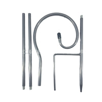Adjustable Shepherd Hook for Garden Decor and Planters, Detachable Steel Pole for Outdoor Use