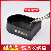 Soldering Iron Tip Cleaner with High-Temperature Bakelite Box for Solder Slag Collection
