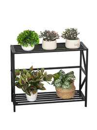 Multi-Tier Metal Plant Stand for Indoor Windowsill and Balcony, Succulent Display Shelf