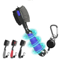 Golf Club Cleaning Brush with Retractable Clip, Dual-Sided Groove Cleaner for Golfers