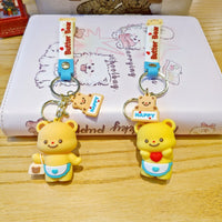 Cute Cartoon Butter Bear Keychain for Bags and Gifts