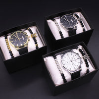 Men's Quartz Watch Gift Set with Bracelets