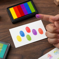 Large Rectangular Gradient Rainbow Ink Pad for DIY Crafts and Scrapbooking