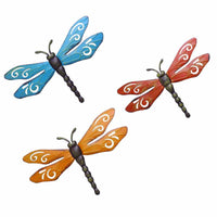 Outdoor Vintage Iron Dragonfly Wall Decor for Garden Patio Balcony Kids Room