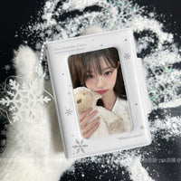 Winter Snowflake Matte Photo Card Holder Album for 3-inch Instax Photos and Idol Photocards
