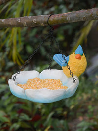 Outdoor Bird Feeder Decorative Garden Hanging Birdhouse Resin Craft