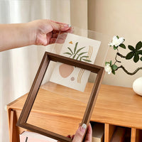 Acrylic Double-Sided Photo Frame for Postcards and Pressed Flowers, 6-8 Inch Display