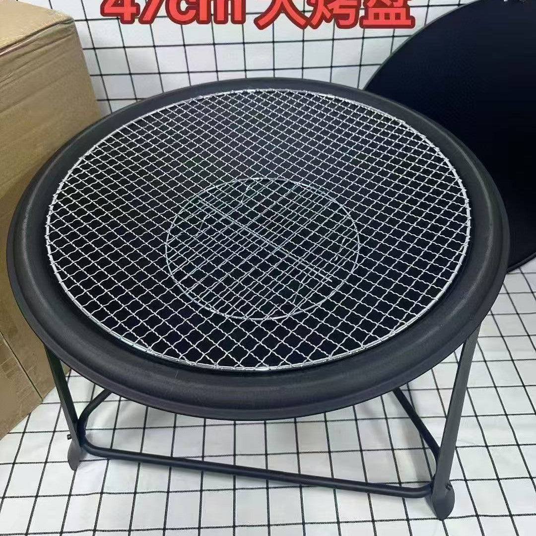 Outdoor Fire Pit BBQ Grill Table for Heating and Tea Ceremony