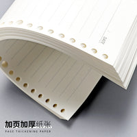 A6 6-Hole Loose Leaf Paper Refills for Notebooks - Lined, Grid, Blank, or Zipper Pouch