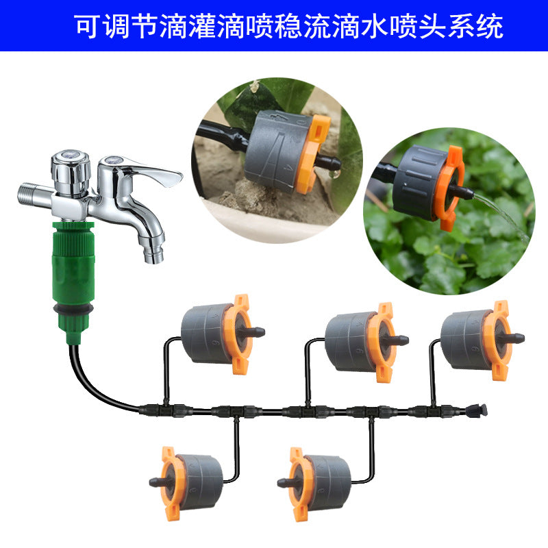 Adjustable Drip Irrigation Kit for Potted Plants and Gardens
