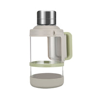 Large Capacity Borosilicate Glass Water Bottle with Tea Infuser and Handle for Sports and Outdoors