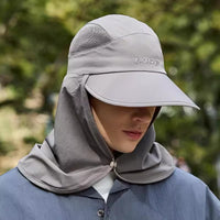 Men's UPF 50+ Quick-Dry Breathable Sun Hat with Neck Flap for Hiking & Outdoors