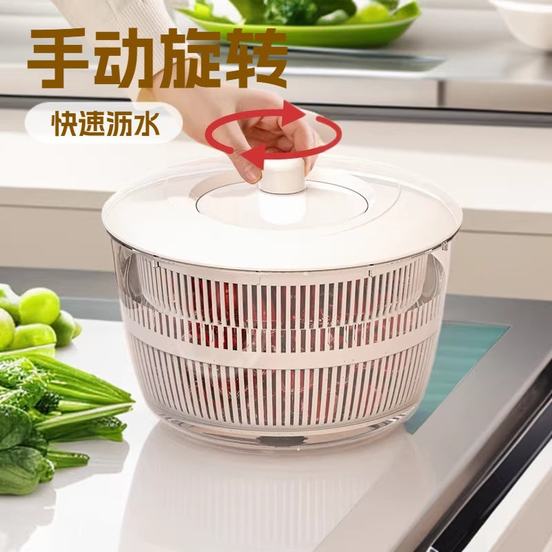 Manual Rotary Vegetable and Fruit Salad Spinner Dryer